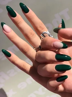 Dark green💚 | Маникюр, Зеленый дракон, Ногти