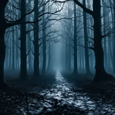 Мрачный тёмный лес, сонная лощина» — создано в Шедевруме