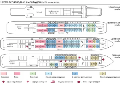 Теплоход Семен Буденный – круизы 2024 , расписание и цены, отзывы, фото,  схема палуб