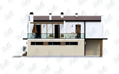 Проект двухэтажного дома с террасой над гаражом Zx136 (190,3 м²)
