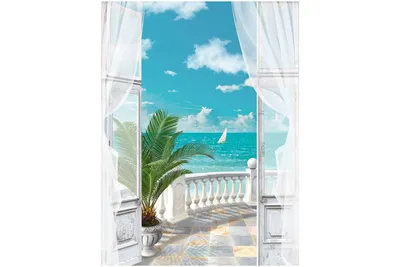 Красивая терраса с видом на море Стоковое Изображение - изображение  насчитывающей море, праздники: 67303029