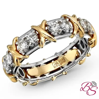 Обручальное кольцо с иксами Тиффани Sixteen Stone 0,9 карата – купить по  отличной цене в интернет-магазине Bright Spark