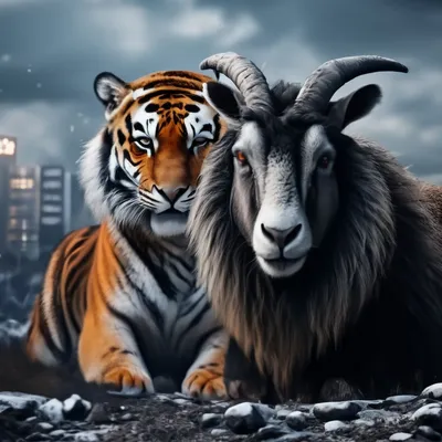 Тигр амур и козел тимур фото фото