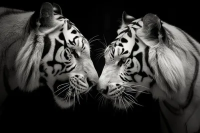 Черный и белый тигр в стиле Иллюстрация вектора - иллюстрации насчитывающей  иллюстрация, роскошь: 194938402