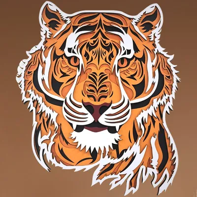 3D Galaxy - Cartoon Tiger