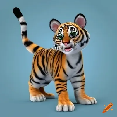 Tiger 3D Model in Wildlife 3DExport