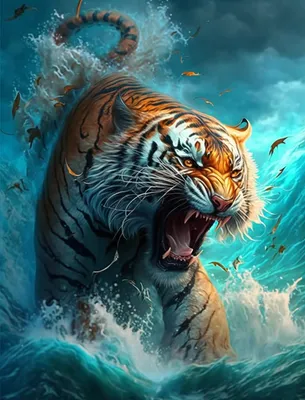 Wild Tiger Animal Walks In Water HD Wallpaper - StylishHDW… | Flickr