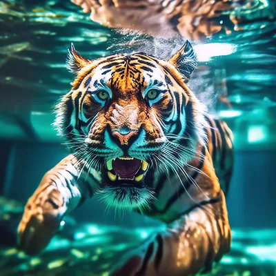 Тигр под водой фото 76 фото