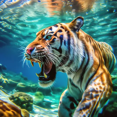 Картина по номерам на холсте \"Тигр в воде\" - купить с доставкой по выгодным  ценам в интернет-магазине OZON (314114045)