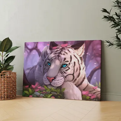 LinxOne картина на холсте \"Тигр сидит лапы\" / декор для дома / интерьер /  подарок / на стену / на кухню | AliExpress