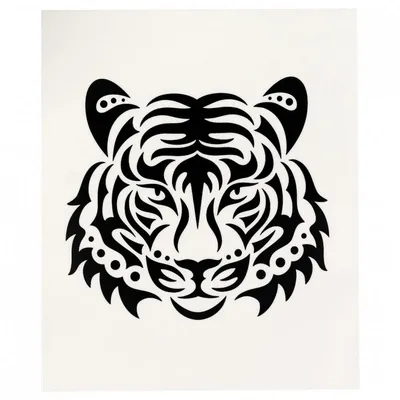 тигр тату дизайн 2 стоковое изображение. иллюстрации насчитывающей бело -  268222639