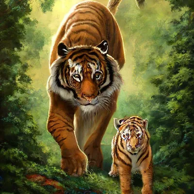 Семья тигров картинки (50 фото) » Юмор, позитив и много смешных картинок