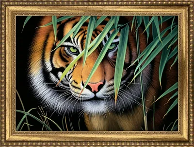 Картина по номерам Тигр в джунглях , Rainbow Art, GX44819 - описание,  отзывы, продажа | CultMall