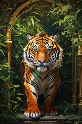 Фотообои Тигр в джунглях артикул Dtr-056 купить в Екатеринбурге |  интернет-магазин ArtFresco