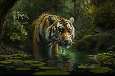 Тигр в джунглях стоковое фото. изображение насчитывающей естественно -  56527322