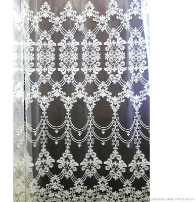 Белый сетчатый тюль в гостиную пошив на заказ в Москве , цены на пошив -  студия текстильного декора \"Амели\"