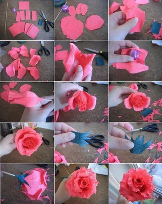 DIY Craft Flower | Роза из гофрированной бумаги, Осенние поделки своими  руками, Как сделать цветок из бумаги