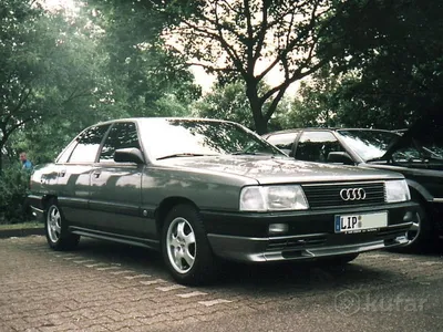 Audi 100 Дефлектор капота (мухобойка). (VIP Tuning) 1986-1991 (8373) цена,  описание, фото