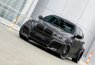 Very aggressive looking BMW X6 E71 modified by Lumma Design as CLR X 650 M.  Extreme tuning can be sometimes denoted as tuzing as well Stock Photo |  Adobe Stock