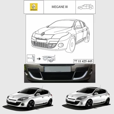 CSR-FA239 Renault Megane III 14- Накладка на передний бампер – купить в  Москве