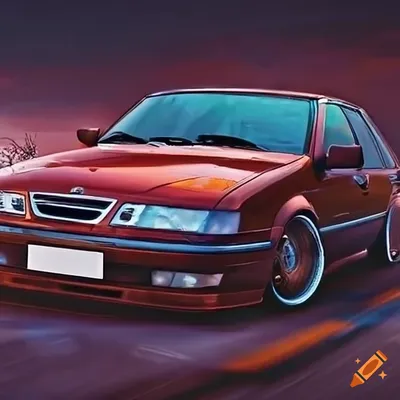 Saab 9000 tuned on Craiyon