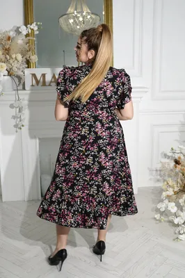 Платье макси из сияющей ткани в рубчик :: LICHI - Online fashion store