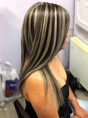 platinum highlights over dark hair | Long hair styles, Hair highlights, Hair