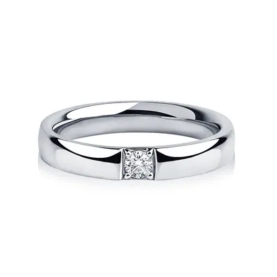 Серебряное обручальное кольцо с комфортной посадкой, ширина 3мм, покрытие  родием - купить в Ювелирном магазине Silveroff