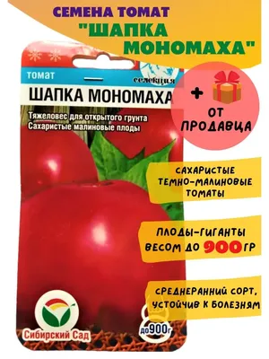 Семена томат Шапка Мономаха Сибирский сад 100669245 купить за 102 ₽ в  интернет-магазине Wildberries