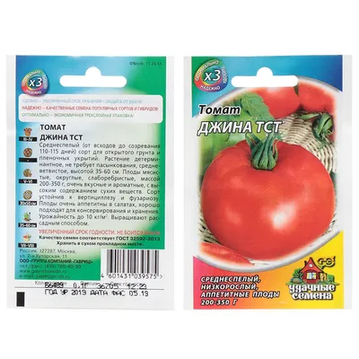 Семена Томат Джина 0,5г Семярост СемяРост 152614388 купить за 80 ₽ в  интернет-магазине Wildberries
