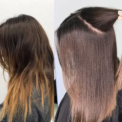 Тонировка волос до и после - 73 фото