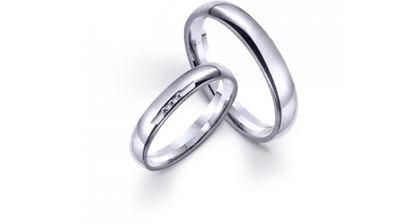 Тонкие обручальные кольца Eterna со знаками бесконечности купить от 18404  грн | EliteGold.ua