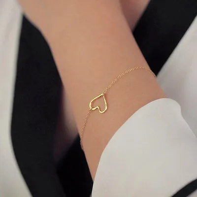 Женский тонкий браслет с сердцем – купить по низким ценам в  интернет-магазине Joom