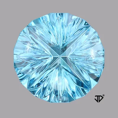 Swiss Blue Topaz Starbrite™ Cut 6.62 carats | John Dyer Gems