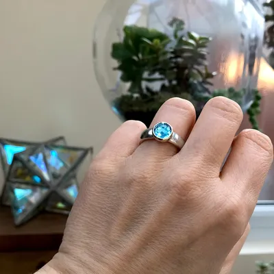 Swiss blue topaz ring – Ophelia Braithwaite Jewellery