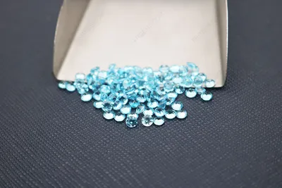 Natural genuine Blue Topaz Swiss blue Color Round Shaped Faceted 3.00mm  Loose Gemstones-Loose Gemstones Suppliers-FU RONG GEMS China