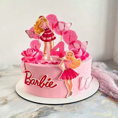 Торт Барби. Яркая кукла торт.Платье в популярном стиле гофрированный торт  из сахарной пасты .Нежнейшая начинка сметанник … | Doll cake, Barbie cake,  Beautiful cakes