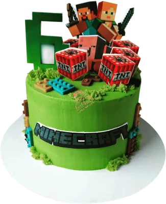 Торт для мальчика шести лет «Minecraft»