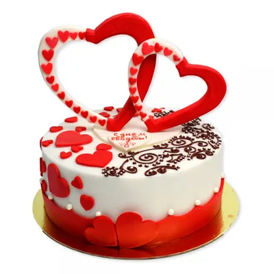 Свадебный торт \"Два сердца\". Начинка \"Сюрприз\". Вес 5.5 кг. | Fleur -  авторские торты на заказ • Белгород | ВКонтакте