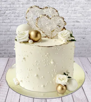 Торт «Два сердца» - свадебные торты на заказ от Азбуки вкуса