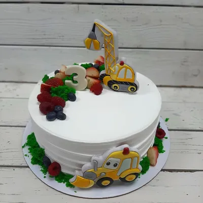 Экскаватор из мастики | Construction birthday party cakes, Construction  cake, Boy birthday cake