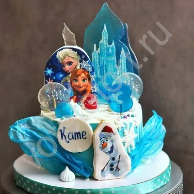 Детский торт холодное сердце на заказ в Москве