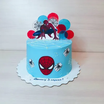 Торт Человек паук | заказать с доставкой в кондитерской Studio Truffle