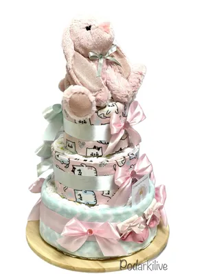 Торт из памперсов на выписку из роддома для новорожденного мальчика или  девочки, универсальный - купить по выгодным ценам в интернет-магазине OZON  (904142857)