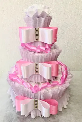 Двухъярусный торт из подгузников с игрушкой Свадебная мечта 27313603 купить  за 3 349 ₽ в интернет-магазине Wildberries