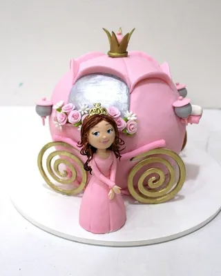 ☆Детский торт Карета и принцесса для девочки на заказ в Киеве. Созвездие  сладостей