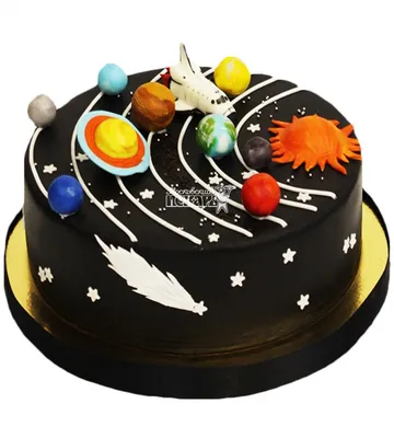Трехъярусный торт космос