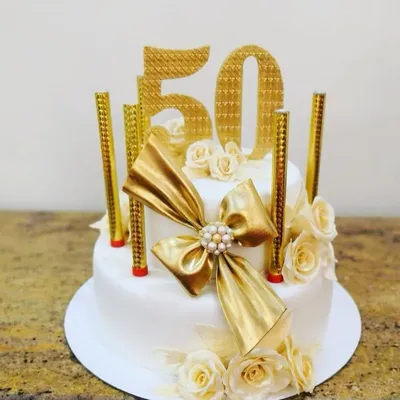 Торт женщине на юбилей 50 лет (36) - купить на заказ с фото в Москве