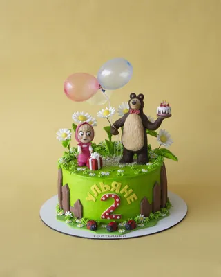 Торт маша и медведь | Торт, Детский торт, Кулинария