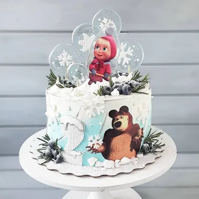 Купить торт с фигурками Маша и Медведь | Exclusive Cake